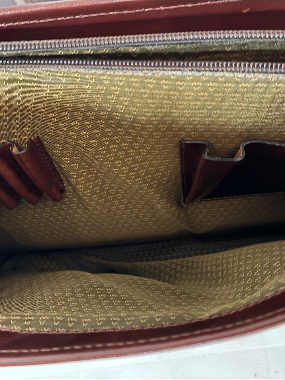 Leder Land structured brown